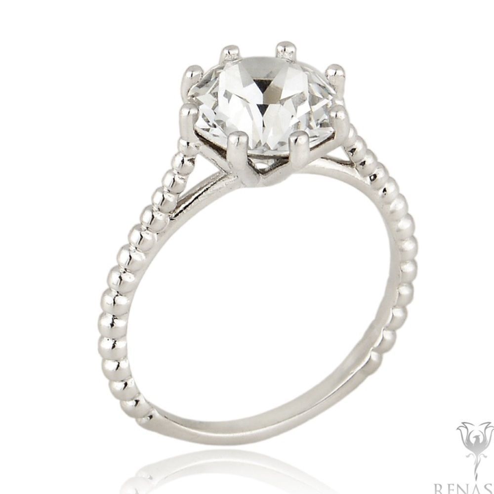 Swarovski authentic Crystals White Rhodium Plated